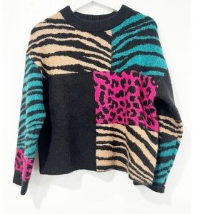 Rails Animal Patchwork Sweater